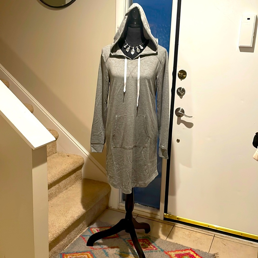 NWT Grey Heather T-shirt dress with pouch pocket